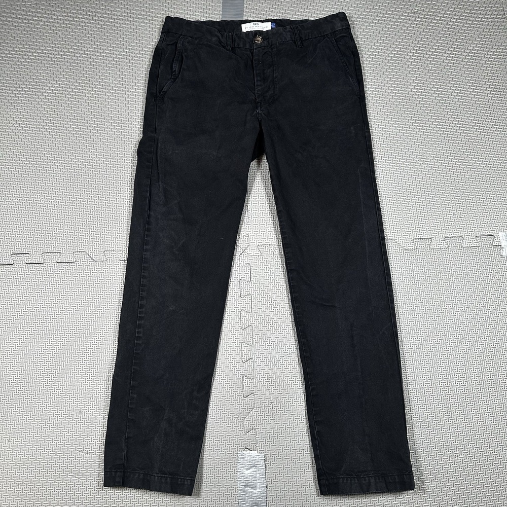 Peter Manning Lightweight Stretch Chino Slim Fit Pants Black Men's Size 31x28*